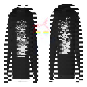 Gay Pride French Bulldog Gay Flag Lgbt Pride Csd Long Sleeve T-Shirt | Mazezy