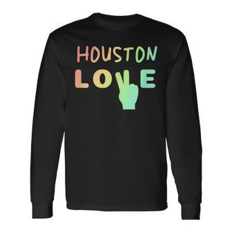Gay Pride Houston Love Parade Houston Tx Lgbtq Long Sleeve T-Shirt | Mazezy
