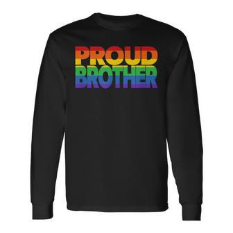 Gay Pride Proud Brother Lgbt Ally For Long Sleeve T-Shirt T-Shirt | Mazezy