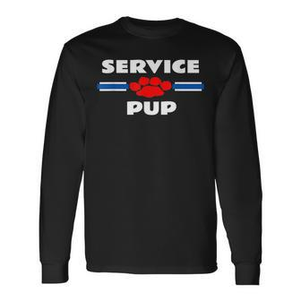 Gay Service Pup Street Clothes Puppy Play Bdsm Long Sleeve T-Shirt | Mazezy