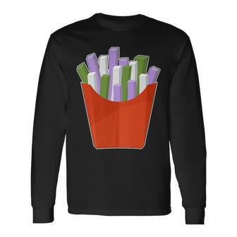 Genderqueer Lgbtq Potato French Fries Gay Pride Long Sleeve T-Shirt T-Shirt | Mazezy