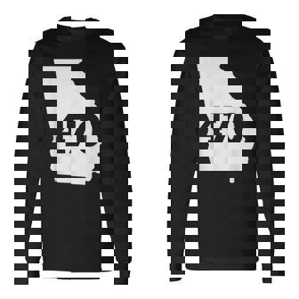 Georgia 470 Area Code Long Sleeve T-Shirt | Mazezy
