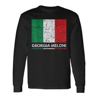 Georgia Meloni Italian Hero Italy Flag Long Sleeve T-Shirt T-Shirt | Mazezy