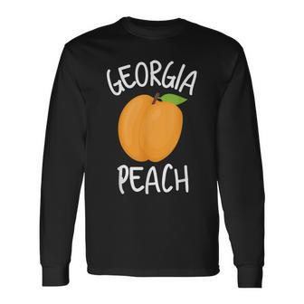 Georgia Peach Georgia State Pride Peachy Pride Month Long Sleeve T-Shirt T-Shirt | Mazezy