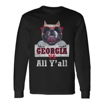 Georgia Vs All Yall Vintage Bulldog Long Sleeve T-Shirt | Mazezy