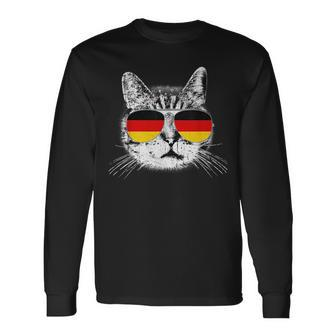 German Flag Cat Heritage Pride Germany Oktoberfest Long Sleeve T-Shirt T-Shirt | Mazezy
