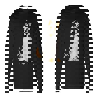 German Shepherd Cute Dog Wearing Ghost Halloween Halloween Long Sleeve T-Shirt | Mazezy