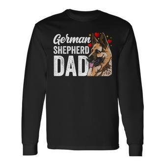 German Shepherd Dad Pet German Sheperd Cute Dog Lover Father Long Sleeve T-Shirt - Seseable