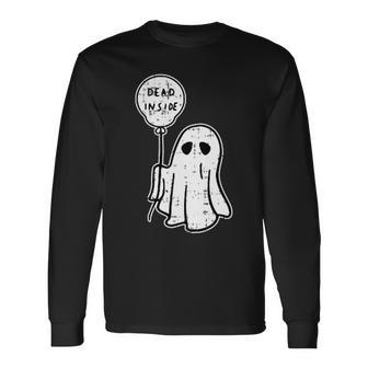 Ghost Dead Inside Halloween Costume Ghoul Spirit Long Sleeve - Monsterry