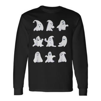 Ghost Halloween Spooky Spirit Scary Trick Or Treat Fear Ghost Halloween Long Sleeve T-Shirt | Mazezy