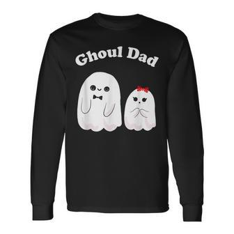 Ghoul Dad Daddy Ghost Father Halloween Costume Long Sleeve T-Shirt - Seseable