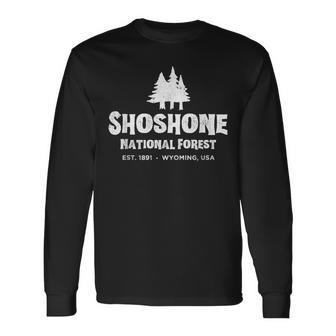 For Hikers & Campers Shoshone National Forest Long Sleeve T-Shirt | Mazezy