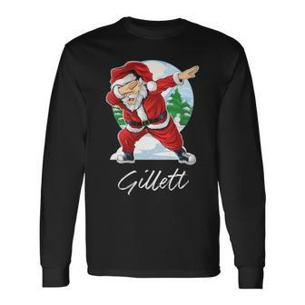 Gillett Name Santa Gillett Long Sleeve T-Shirt - Seseable