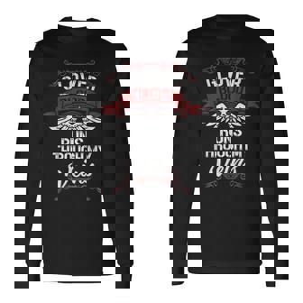 Glover Blood Runs Through My Veins Last Name Family Long Sleeve T-Shirt - Seseable