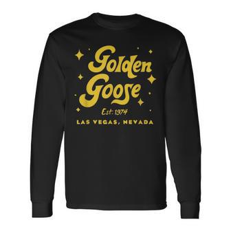 Golden Goose Casino Hotel Retro Las Vegas Vintage Long Sleeve T-Shirt T-Shirt | Mazezy