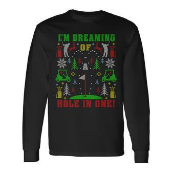 Golfing Golf Lover Ugly Christmas Sweater Party Long Sleeve T-Shirt - Monsterry DE