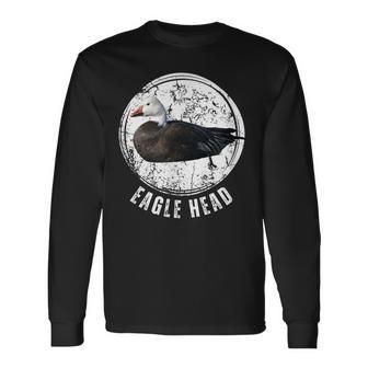 Goose Hunting Blue Goose Eagle Head Long Sleeve T-Shirt T-Shirt | Mazezy AU