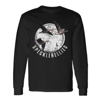 Goose Hunting Specklebellies Bar Belly Goose Long Sleeve T-Shirt T-Shirt | Mazezy CA