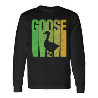 Goose For Retro Grey Whisperer Farm Bird Long Sleeve T-Shirt T-Shirt | Mazezy