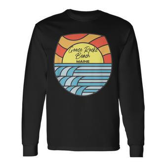 Goose Rocks Beach Maine Me Sunset Sunrise Souvenir Long Sleeve T-Shirt T-Shirt | Mazezy