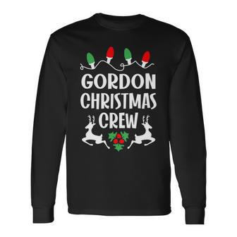 Gordon Name Christmas Crew Gordon Long Sleeve T-Shirt - Seseable