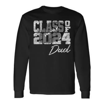 Graduating Senior Graduate Class Of 2024 Football Dad Long Sleeve T-Shirt - Monsterry DE