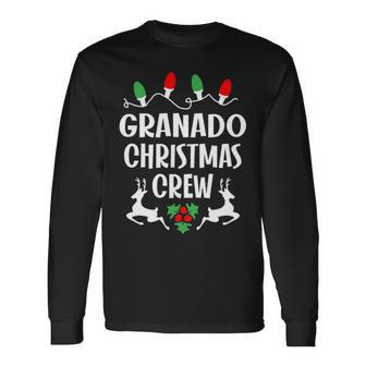 Granado Name Christmas Crew Granado Long Sleeve T-Shirt - Seseable
