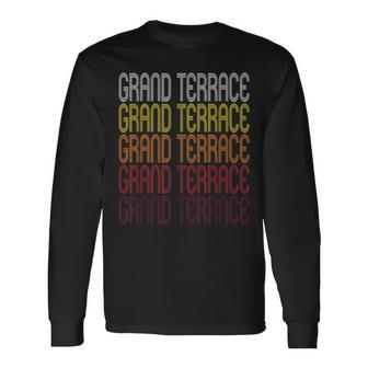 Grand Terrace Ca Vintage Style California Long Sleeve T-Shirt | Mazezy