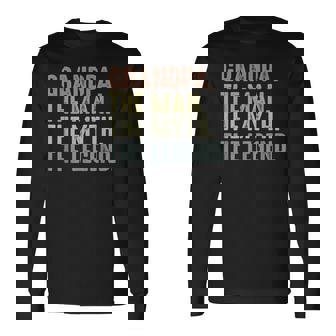 Grandpa Fathers Day For Grandpa Man Myth Legend Long Sleeve T-Shirt T-Shirt | Mazezy