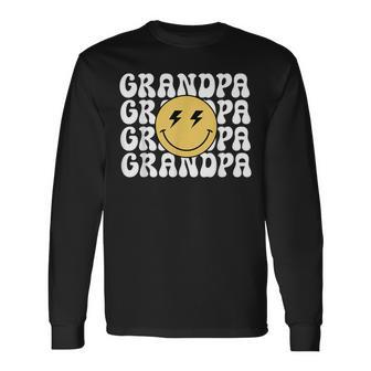 Grandpa One Happy Dude Birthday Theme Family Matching Long Sleeve T-Shirt - Monsterry CA