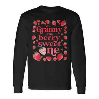 Granny Of The Berry Sweet One Strawberry First Birthday 1St Long Sleeve T-Shirt | Mazezy