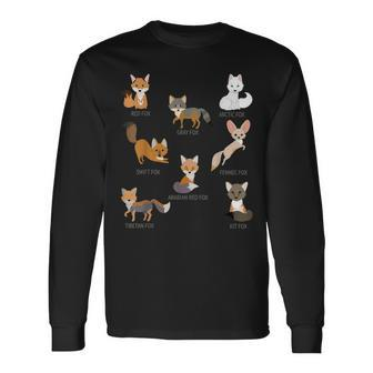 Gray Fox Kit Fox Tibetan Fox Arctic Fox Swift Fox Long Sleeve T-Shirt | Mazezy