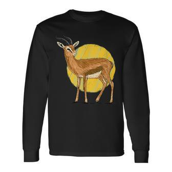 Great Gazelle Thomson Gazelle Savannah Desert African Long Sleeve T-Shirt | Mazezy