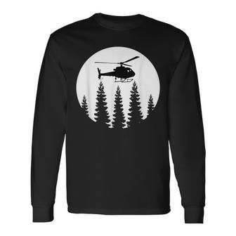 Great Helicopter Pilot Retro Long Sleeve T-Shirt T-Shirt | Mazezy DE