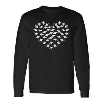 Great Stingrays Heart Ocean Diving Manta Ray Long Sleeve T-Shirt | Mazezy