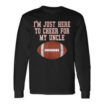 Great Uncle Football Sports Game Fan Niece Nephew Match Sh Long Sleeve T-Shirt T-Shirt | Mazezy