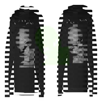 Green Alien Disclosure Realistic Grey Alien Believer Sci-Fi Long Sleeve T-Shirt | Mazezy