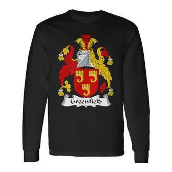 Greenfield Coat Of Arms Family Crest Long Sleeve T-Shirt | Mazezy