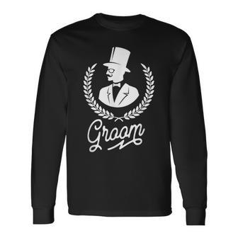 Groom Bachelor Party Stag Groomsmen Getaway Wedding Long Sleeve T-Shirt | Mazezy
