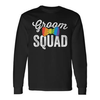 Groom Squad Lgbt Same Sex Gay Wedding Husband Long Sleeve T-Shirt T-Shirt | Mazezy
