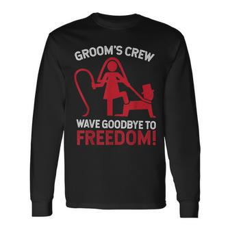 Groom's Crew T Groom Groomsmen Bachelor Party Long Sleeve T-Shirt | Mazezy DE