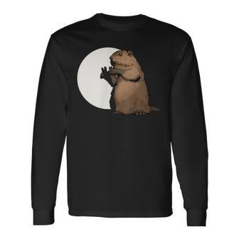 Groundhog Day Shadow Puppet Long Sleeve T-Shirt | Mazezy