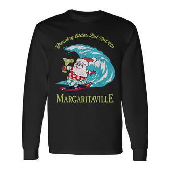 Growing Older But Not Up- Surfing Santa Long Sleeve T-Shirt - Seseable