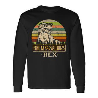 Grumpasaurus Trex For Grumpy Dad Grandpa Fathers Day Long Sleeve T-Shirt T-Shirt | Mazezy AU