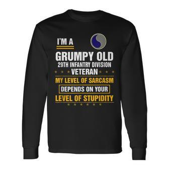Grumpy Old 29Th Infantry Division Veteran Day Xmas Long Sleeve T-Shirt | Mazezy
