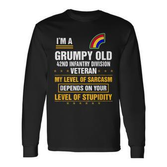 Grumpy Old 42Nd Infantry Division Veteran Soldier Xmas Long Sleeve T-Shirt T-Shirt | Mazezy
