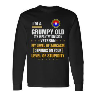 Im A Grumpy Old 9Th Infantry Division Veteran Long Sleeve T-Shirt | Mazezy