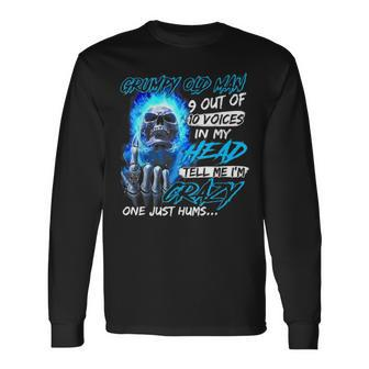 Grumpy Old Man 9 Out Of 10 Voices In My Head Tell Me Long Sleeve T-Shirt T-Shirt | Mazezy