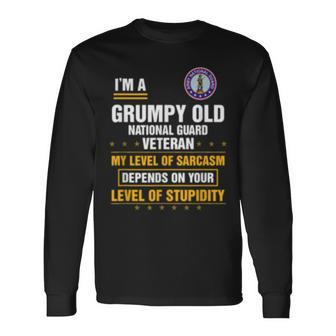Im A Grumpy Old National Guard Veteran Long Sleeve T-Shirt T-Shirt | Mazezy