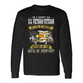 Im A Grumpy Old Us Vietnam Veteran Long Sleeve T-Shirt | Mazezy